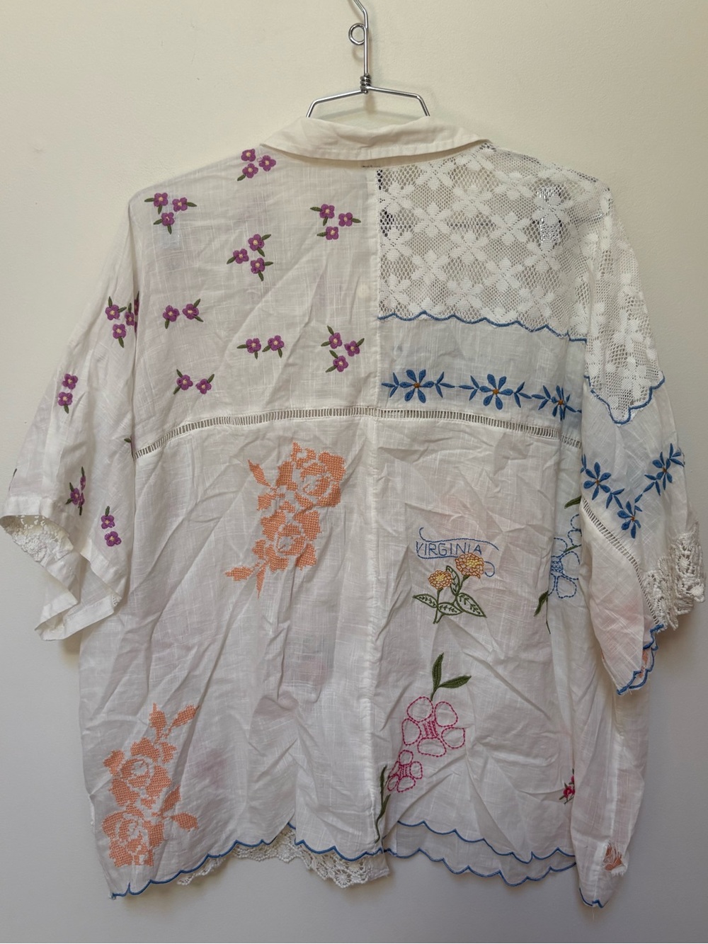 NWOT By Anthropologie 100% Cotton Embroidered Buttondown Shirt Size XL - Picture 9 of 14